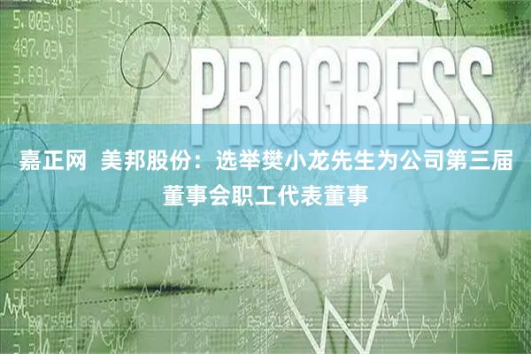 嘉正网  美邦股份：选举樊小龙先生为公司第三届董事会职工代表董事